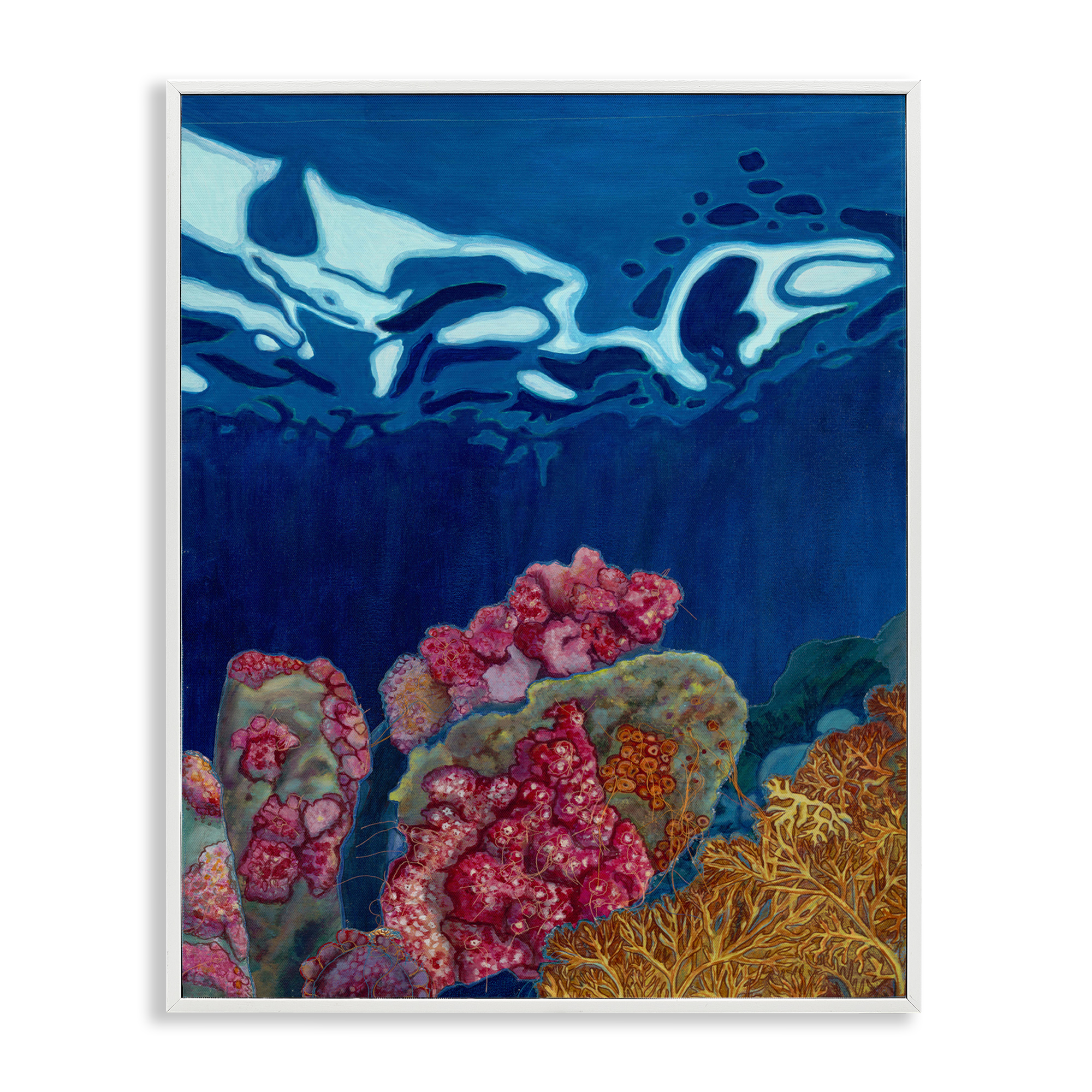 Stupell Industries Abstract Underwater Coral Framed Giclee Wall Art Design by Sara Everett
